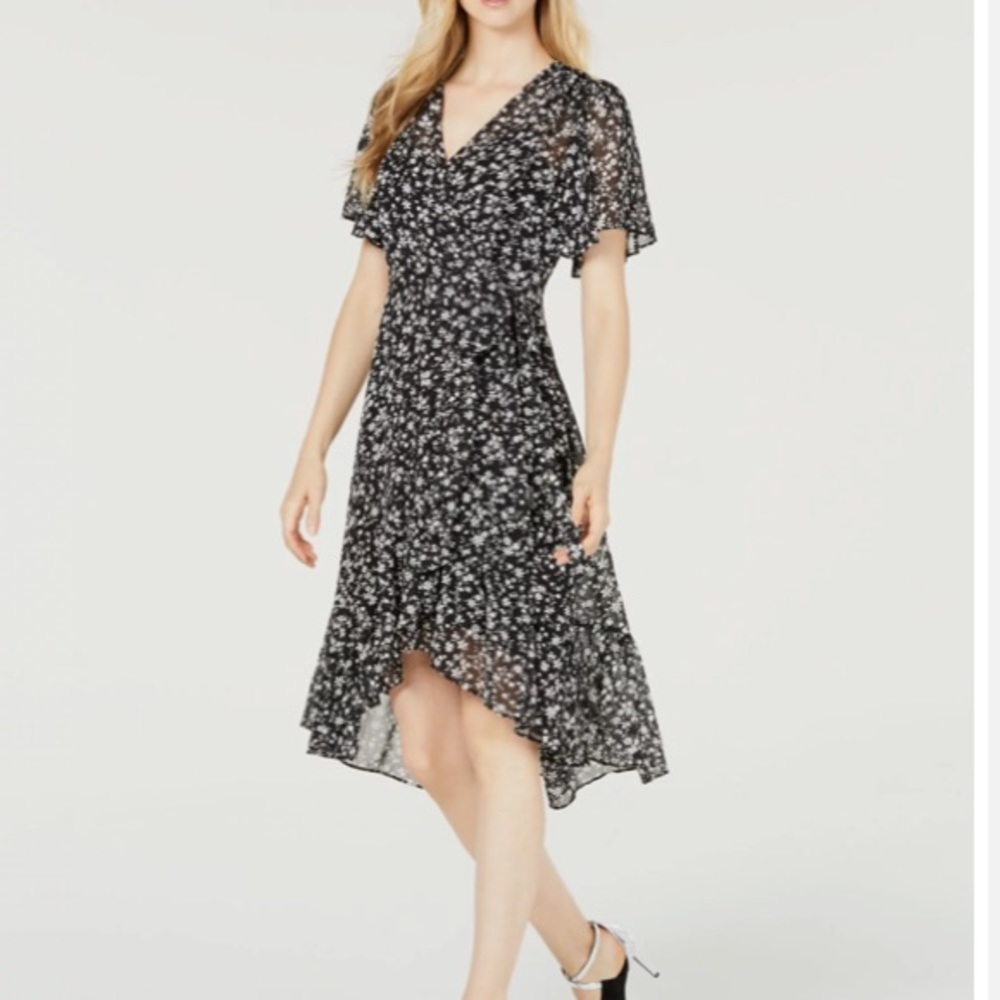 Calvin Klein Floral High Low Dress
